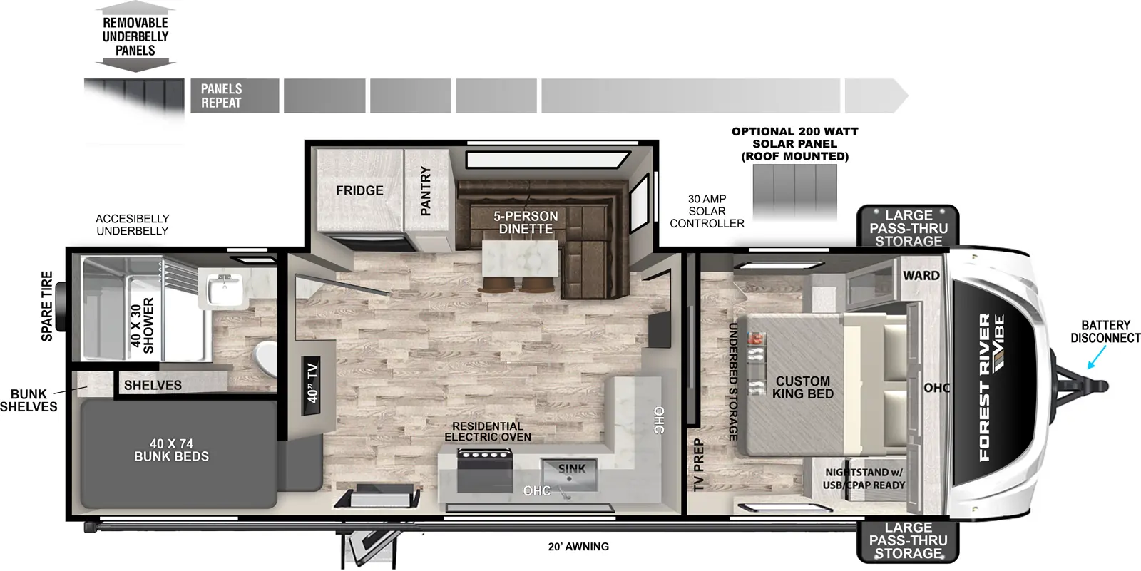 Vibe 2500DB Floorplan